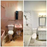 Before and after bathroom renovations