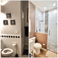 Bathroom Remodeling before and after image