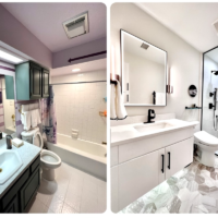 Bathroom remodel Dallas - before and after