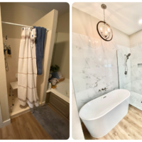 Bathroom Remodeling in Dallas - before and after